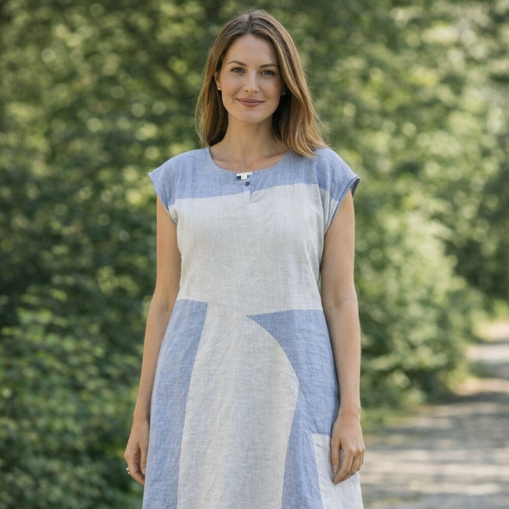 J.JILL Dress Maxi Linen Summer Dress Medium